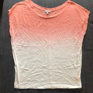 Express orange and white burnout tee.